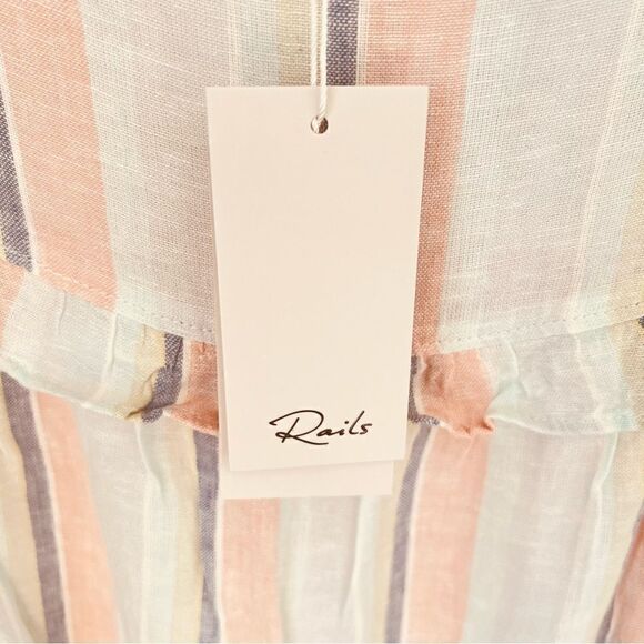 RAILS Sandy Linen Blend Shift‎ Dress, Summer Vacation Airy Dress, Pastel,  NWT - Picture 13 of 17